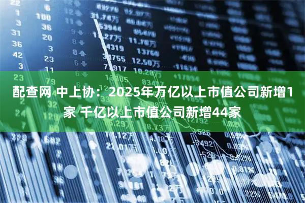 配查网 中上协：2025年万亿以上市值公司新增1家 千亿以上市值公司新增44家